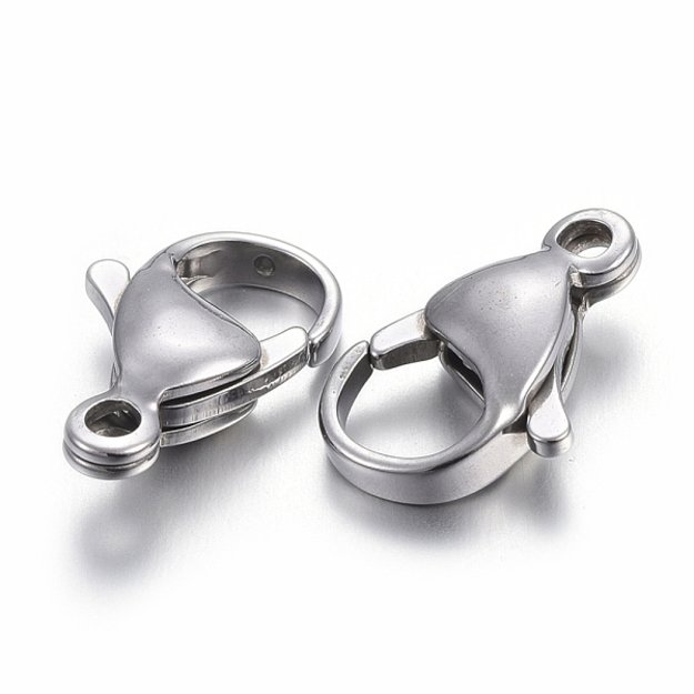 Užsegimas karabinas nerūdijančio plieno 13x8mm