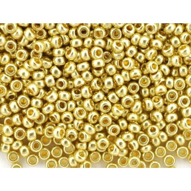 Čekiškas biseris Metallic Crystal-Solgel aukso sp.(18181) 10/0 50g