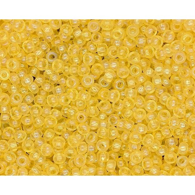 Čekiškas biseris Transparent-Rainbow geltonas(41181) 10/0 50g