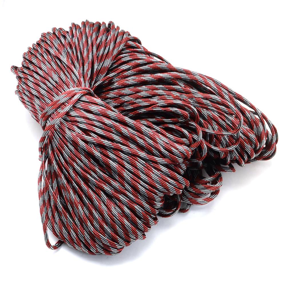 Paraiut virv(paracord) 4mm pilka/bordo 1m