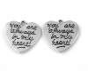 Pakabukas "irdel" "You are alwaysin my heart" ant. sidabro sp. 2x21x20mm
